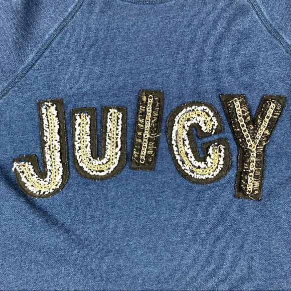 JUICY Couture Block Letter Denim Sweatshirt - Picture 2 of 10